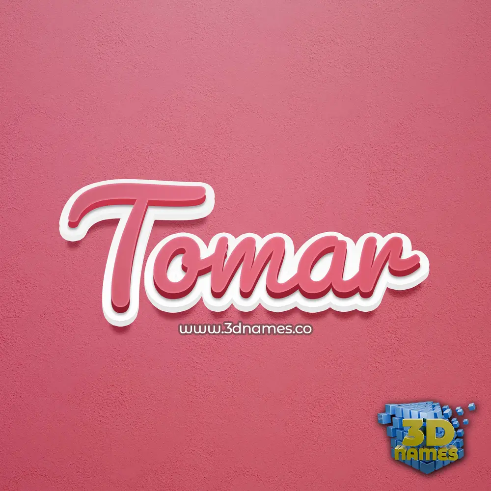 tomar in Red Scribble style - 3D name wallpaper