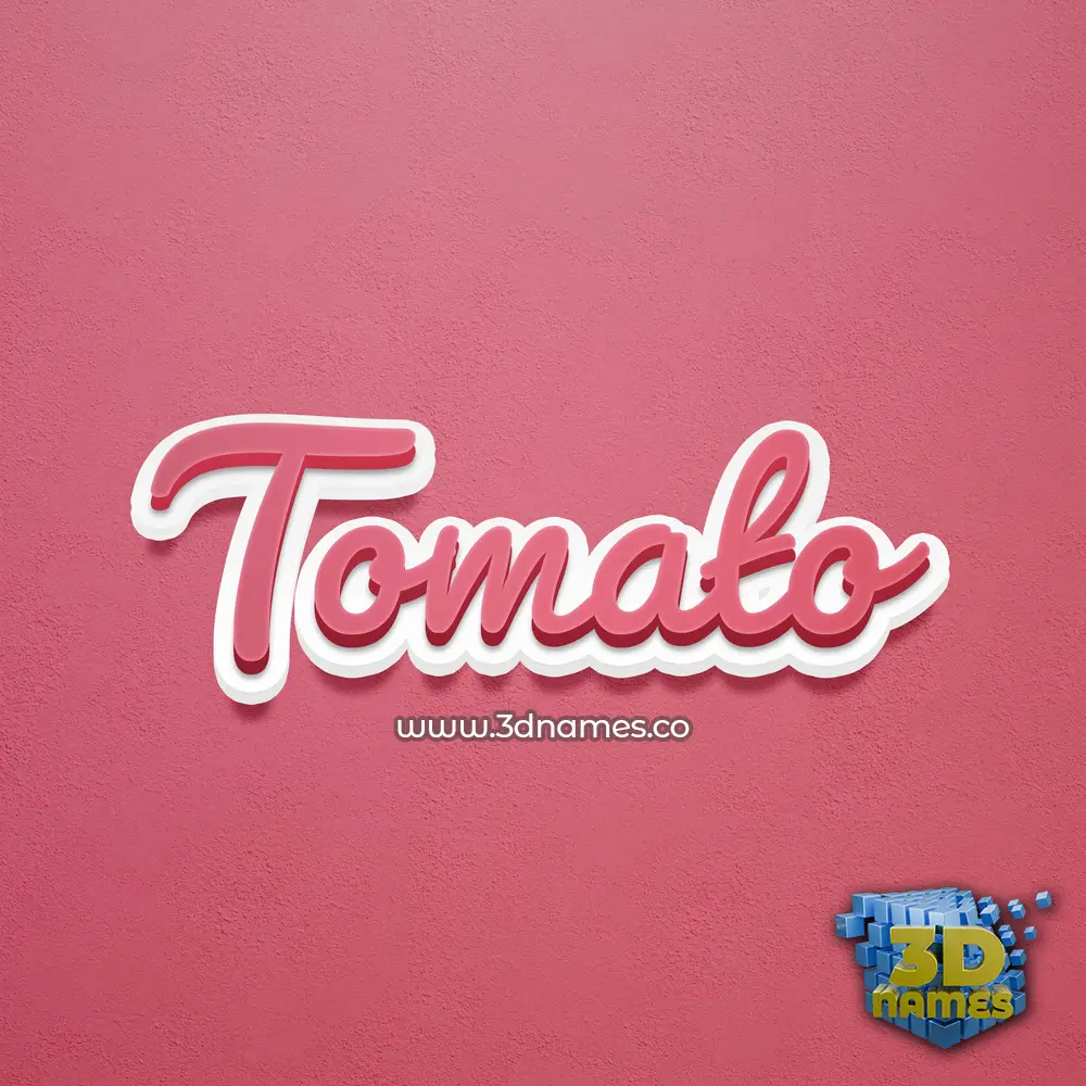 tomato in Red Scribble style - 3D name wallpaper