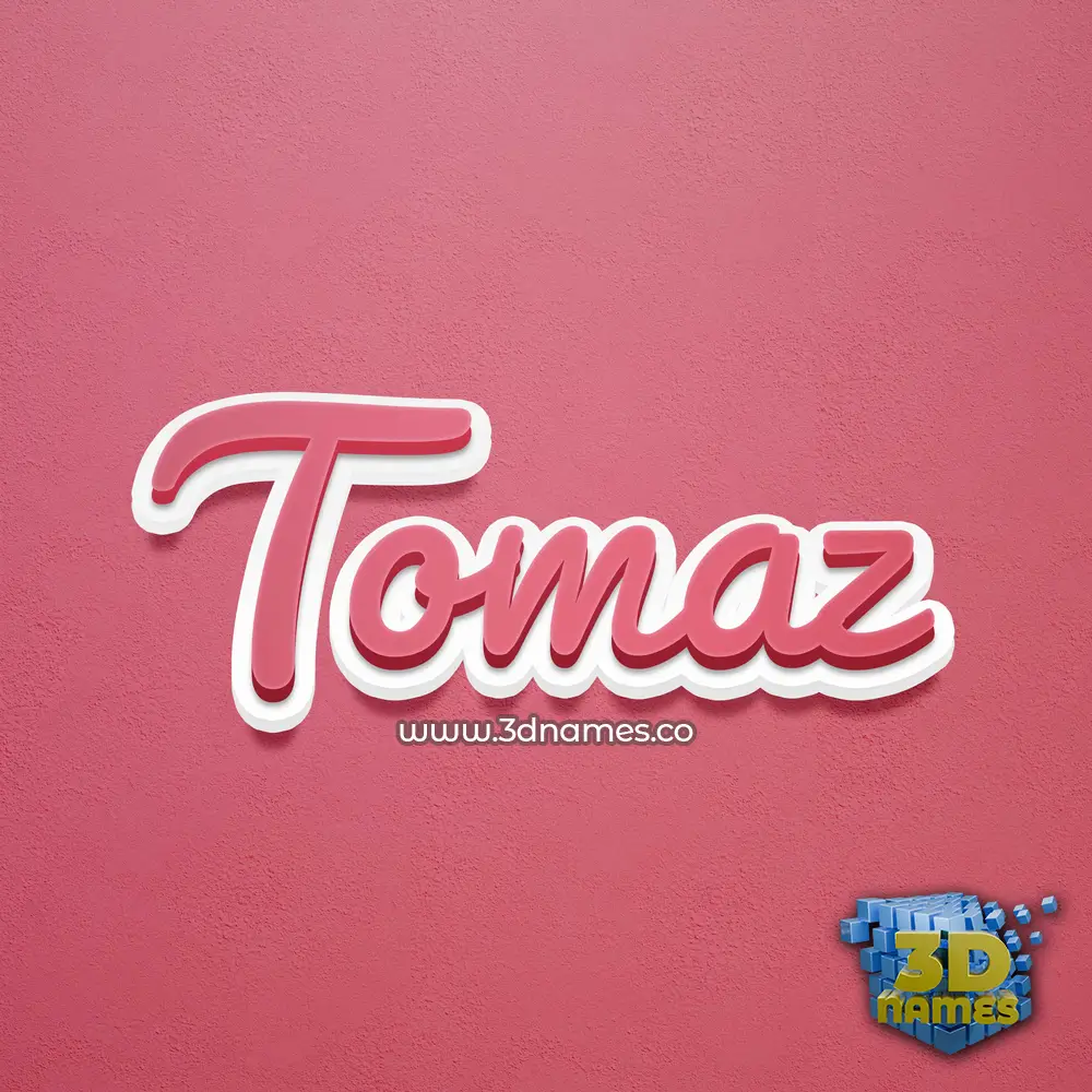 tomaz in Red Scribble style - 3D name wallpaper