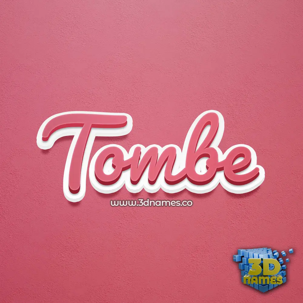 tombe in Red Scribble style - 3D name wallpaper