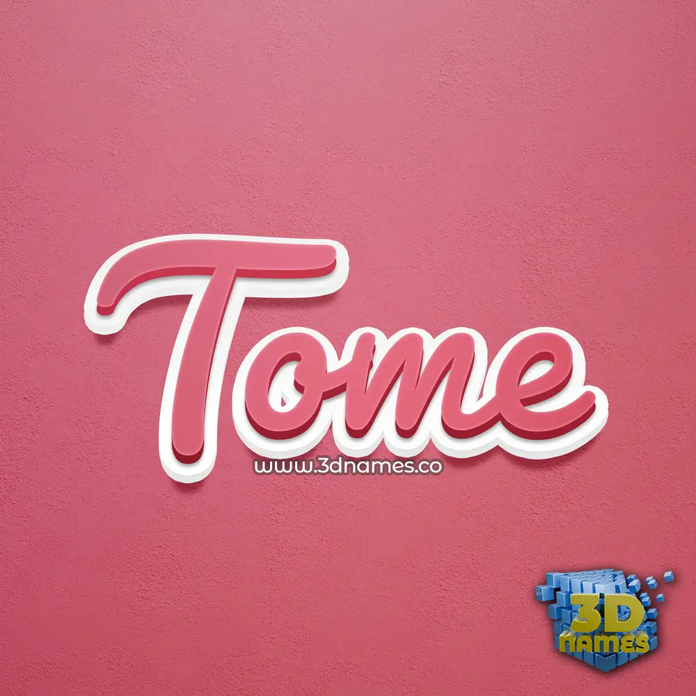 tome in Red Scribble style - 3D name wallpaper