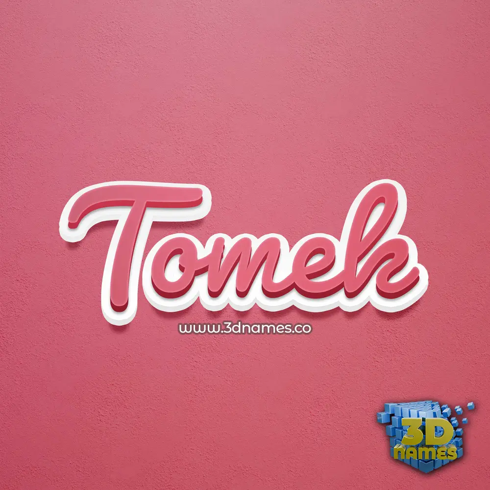 tomek in Red Scribble style - 3D name wallpaper