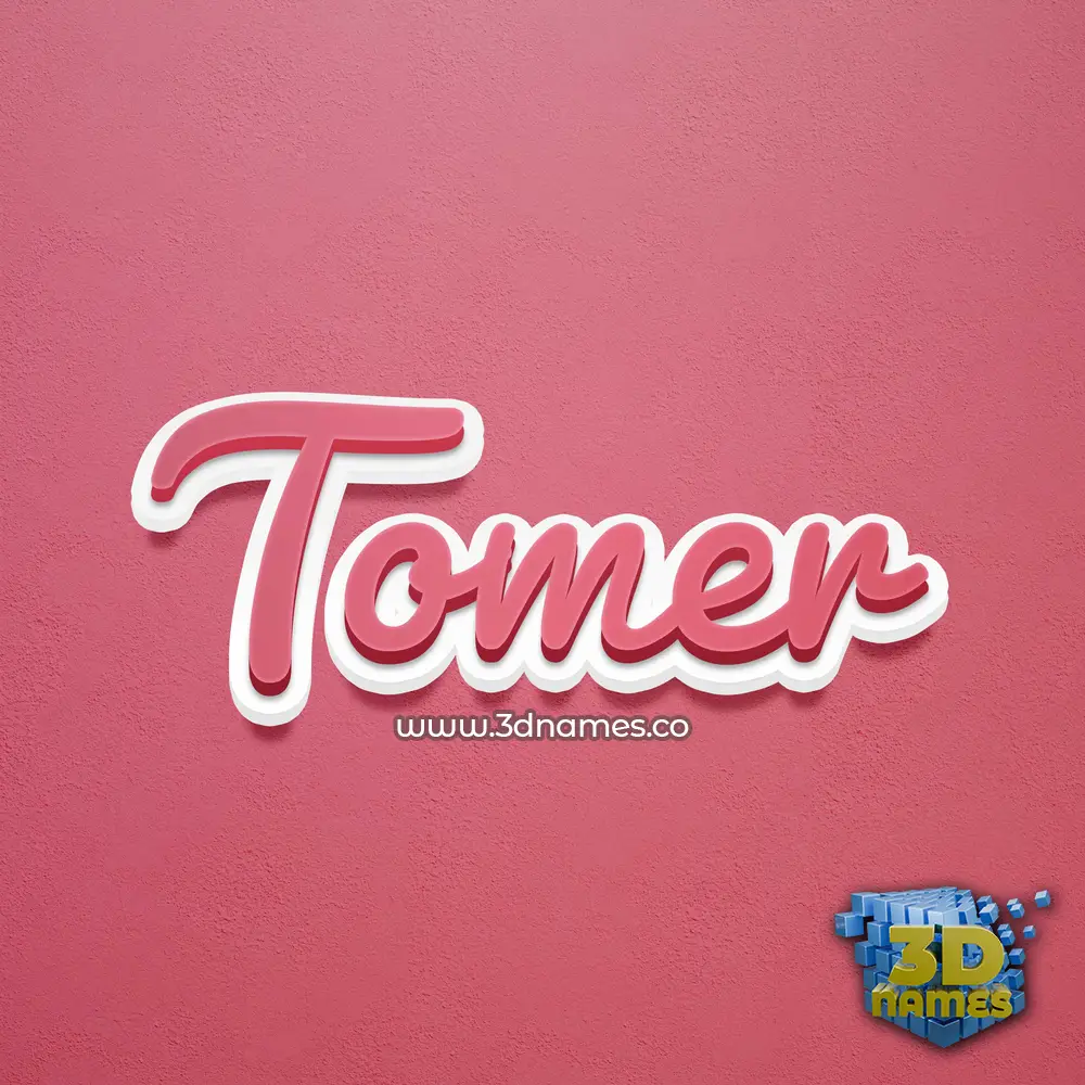 tomer in Red Scribble style - 3D name wallpaper