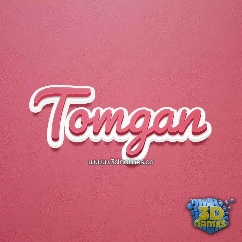 tomgan in Red Scribble style - 3D name wallpaper
