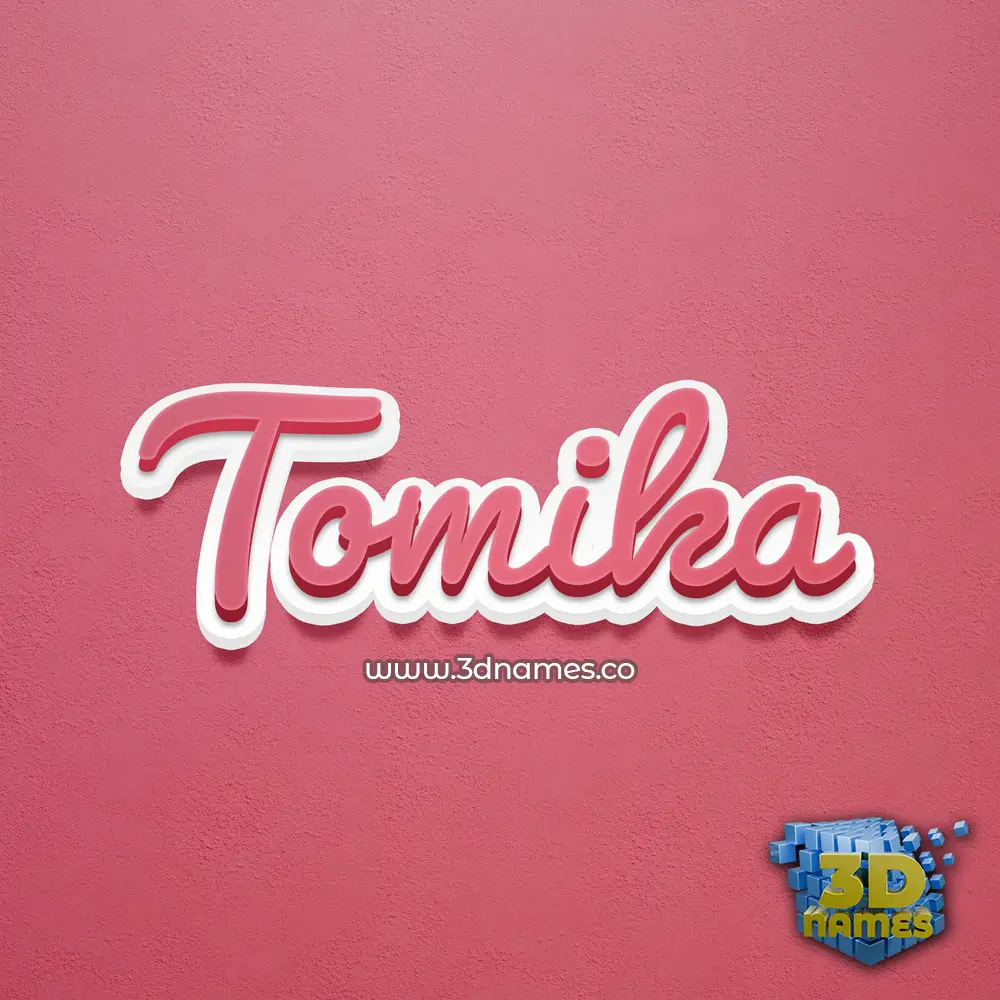 tomika in Red Scribble style - 3D name wallpaper