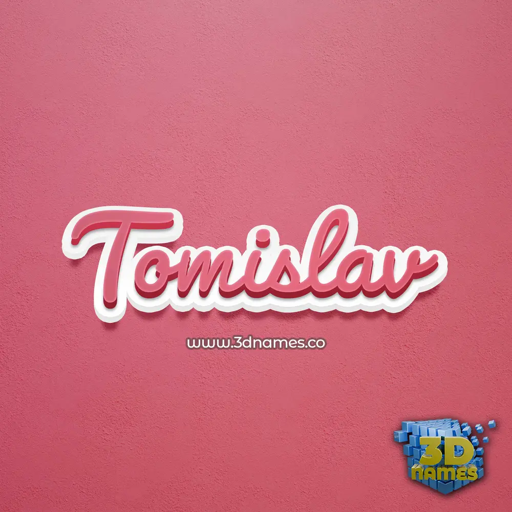 tomislav in Red Scribble style - 3D name wallpaper