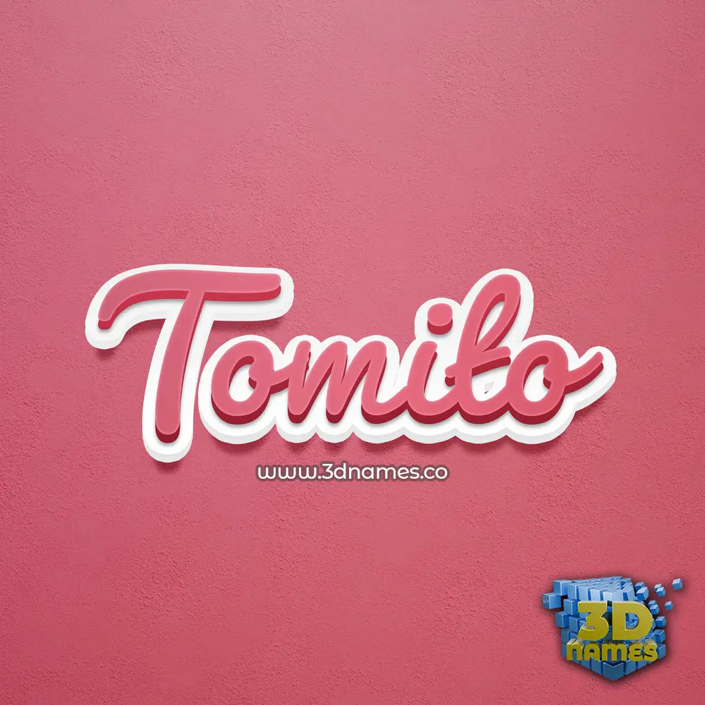 tomito in Red Scribble style - 3D name wallpaper