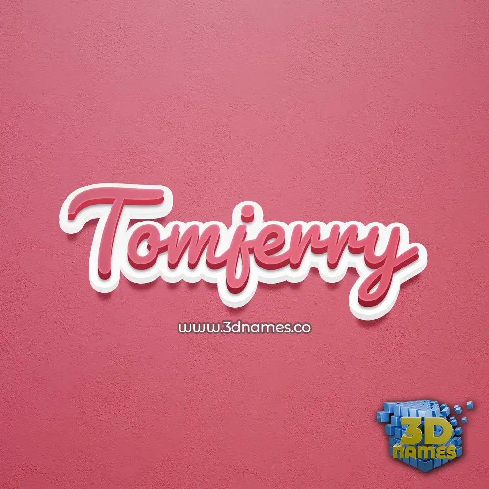tomjerry in Red Scribble style - 3D name wallpaper