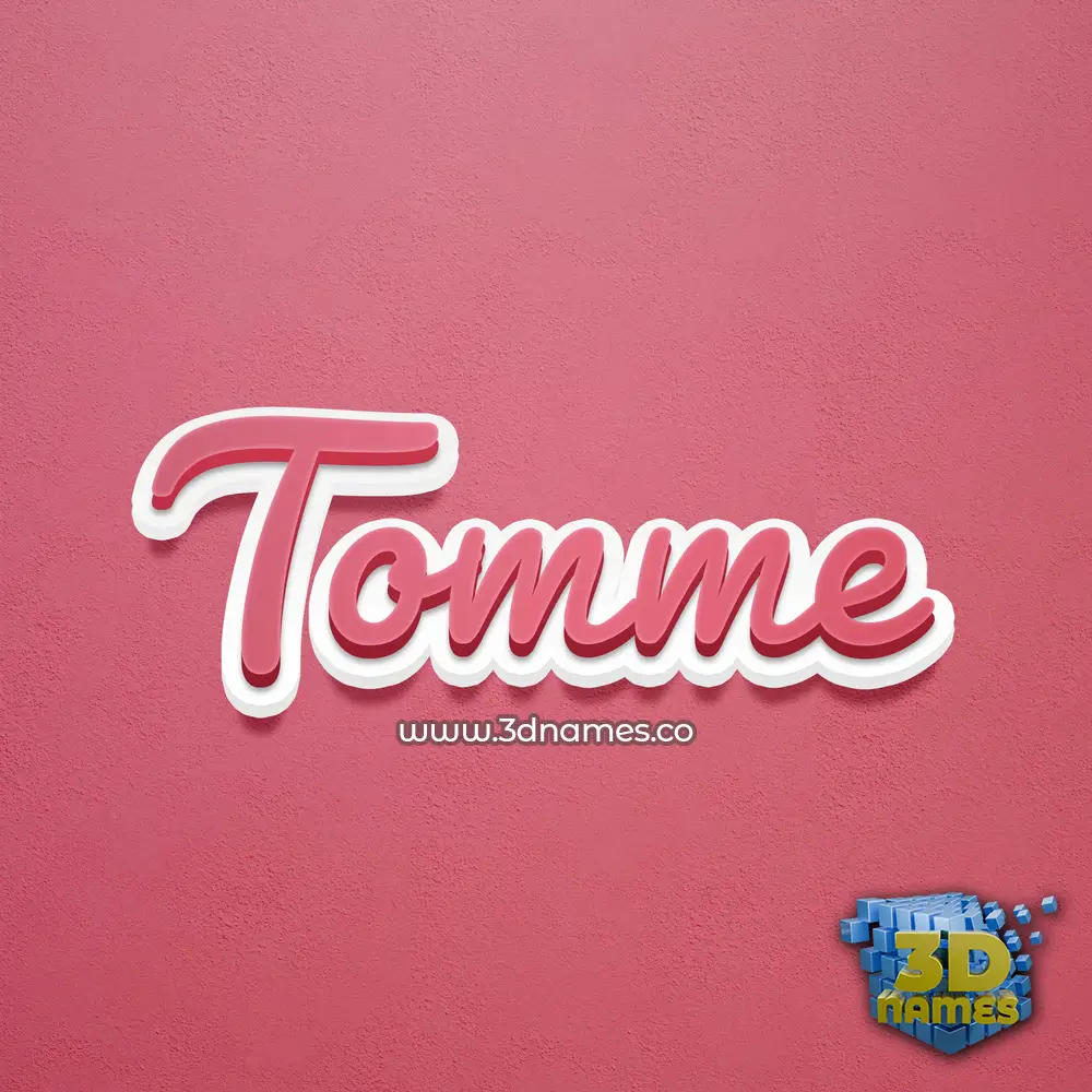 tomme in Red Scribble style - 3D name wallpaper