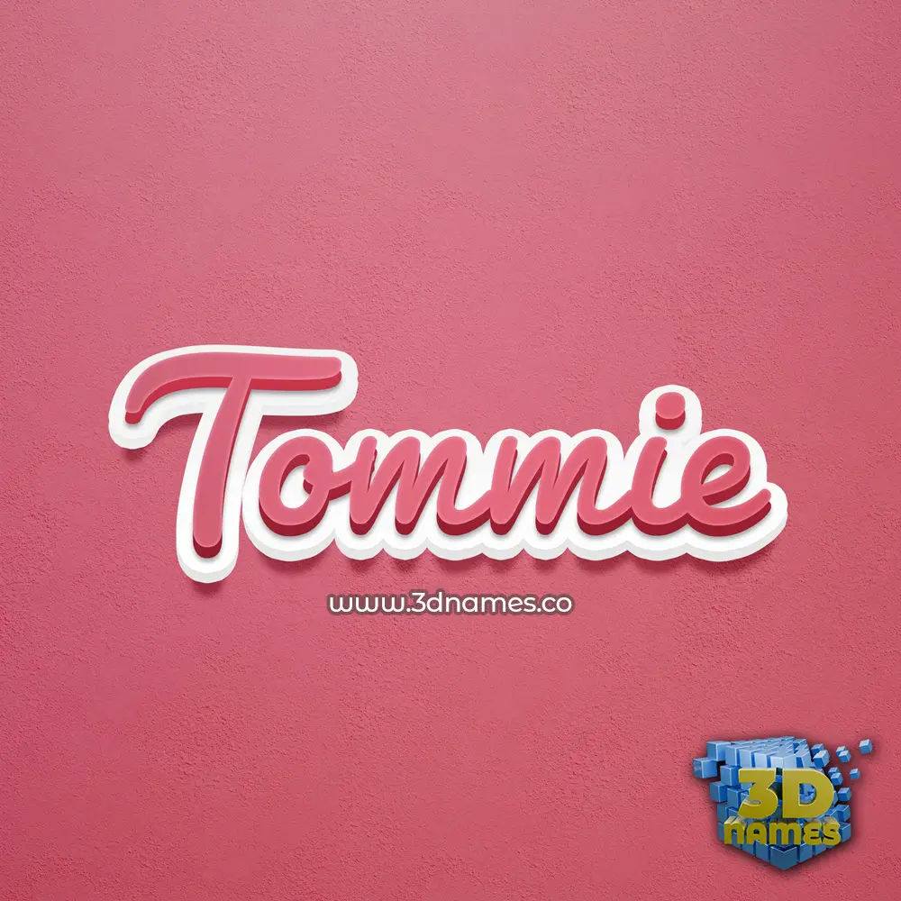 tommie in Red Scribble style - 3D name wallpaper