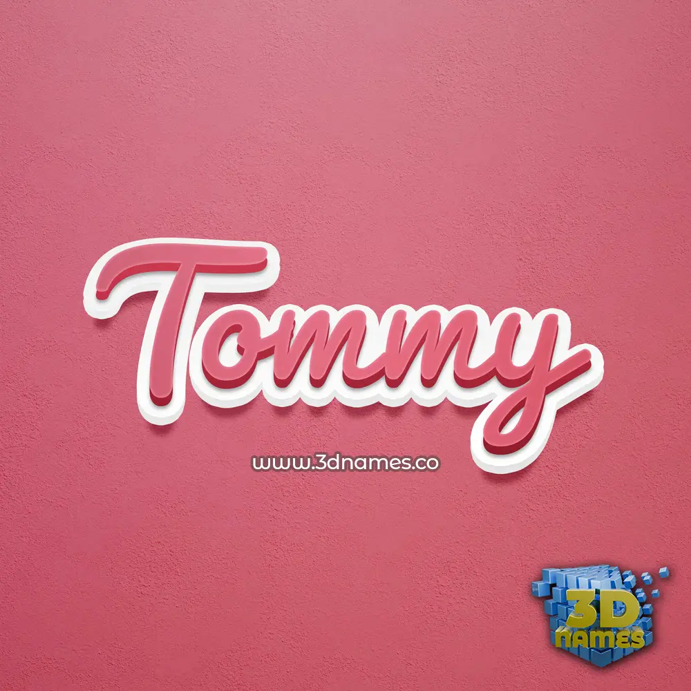 tommy in Red Scribble style - 3D name wallpaper