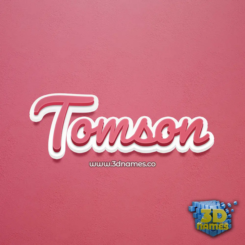 tomson in Red Scribble style - 3D name wallpaper