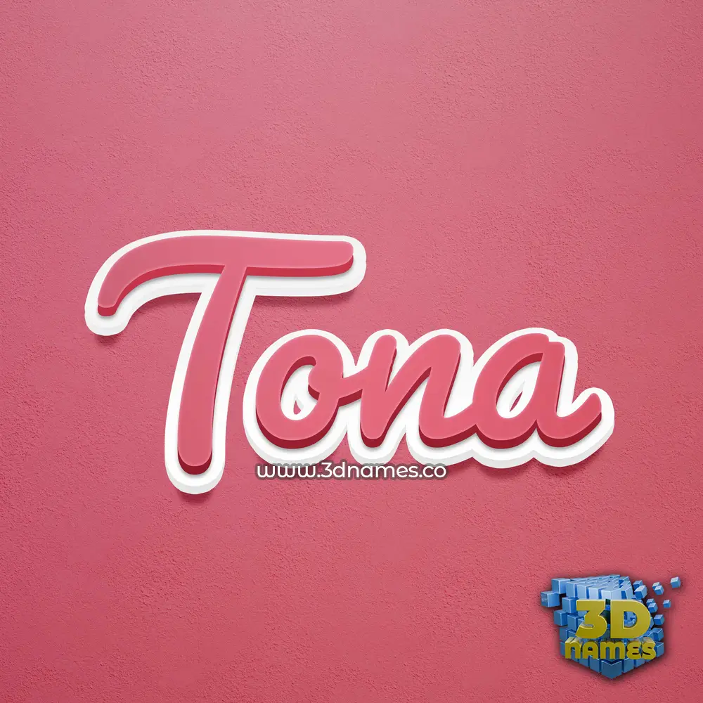 tona in Red Scribble style - 3D name wallpaper