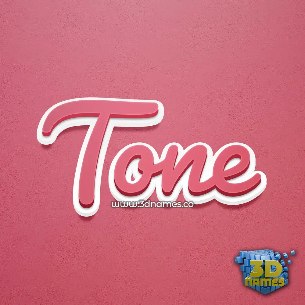 tone in Red Scribble style - 3D name wallpaper
