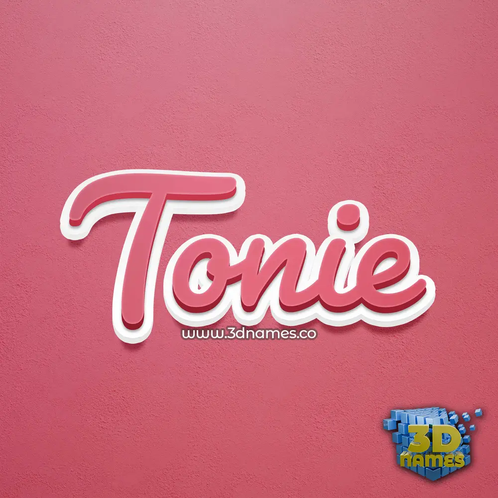 tonie in Red Scribble style - 3D name wallpaper