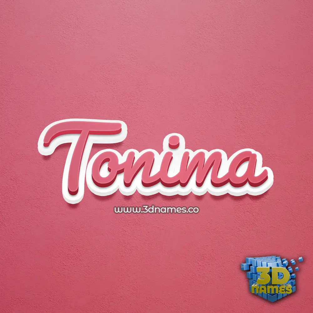 tonima in Red Scribble style - 3D name wallpaper
