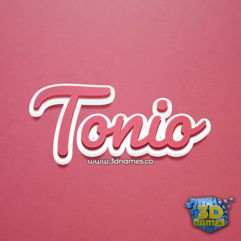 tonio in Red Scribble style - 3D name wallpaper