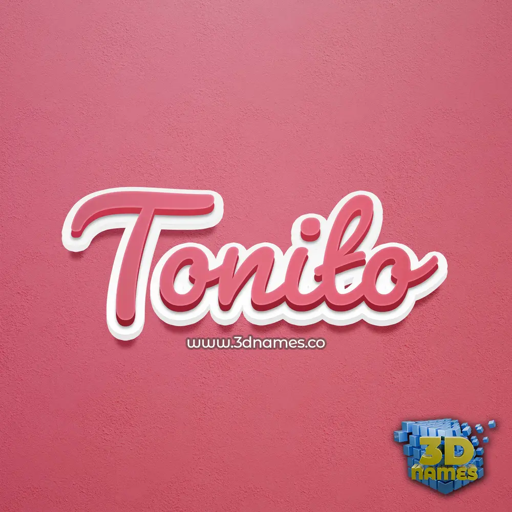 tonito in Red Scribble style - 3D name wallpaper