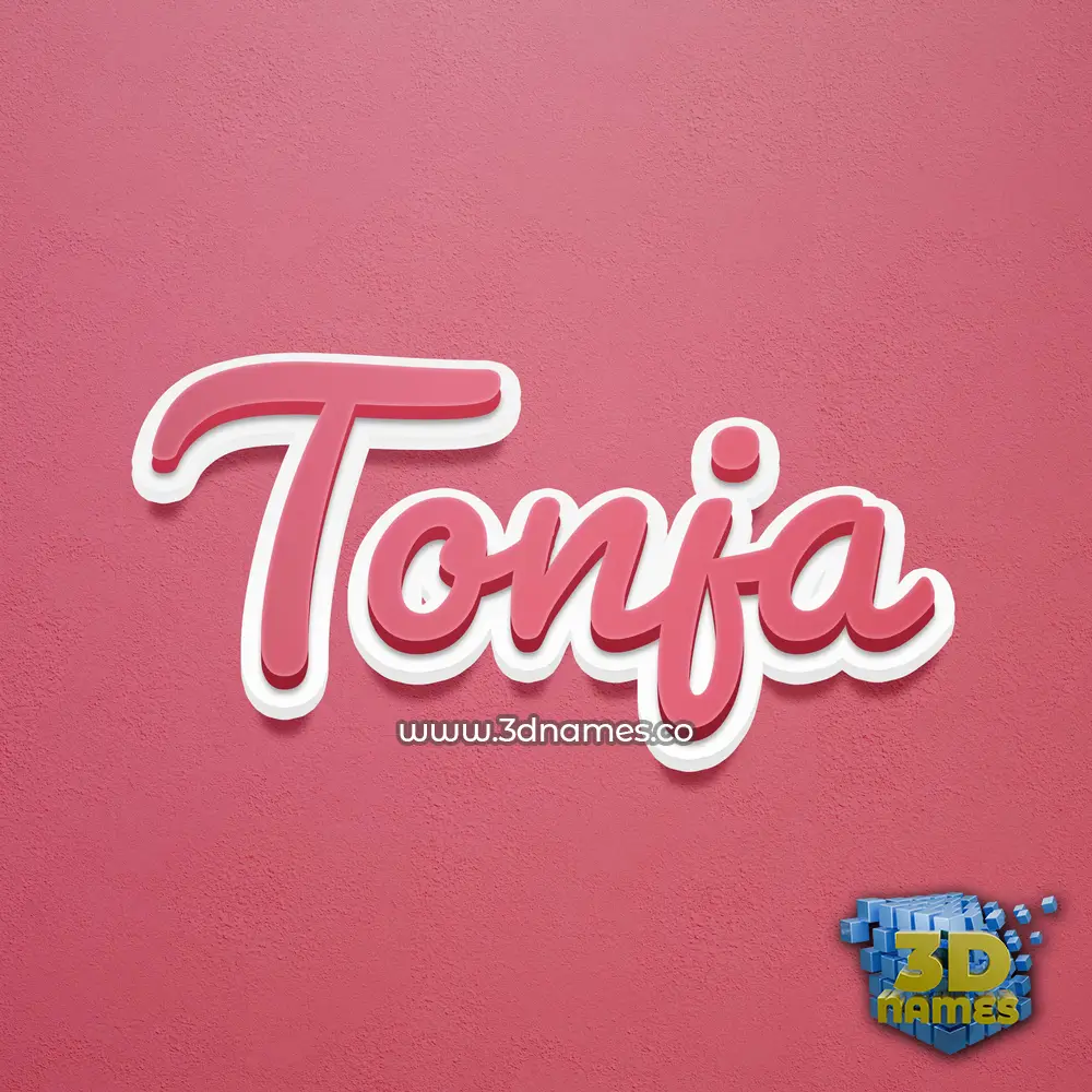tonja in Red Scribble style - 3D name wallpaper