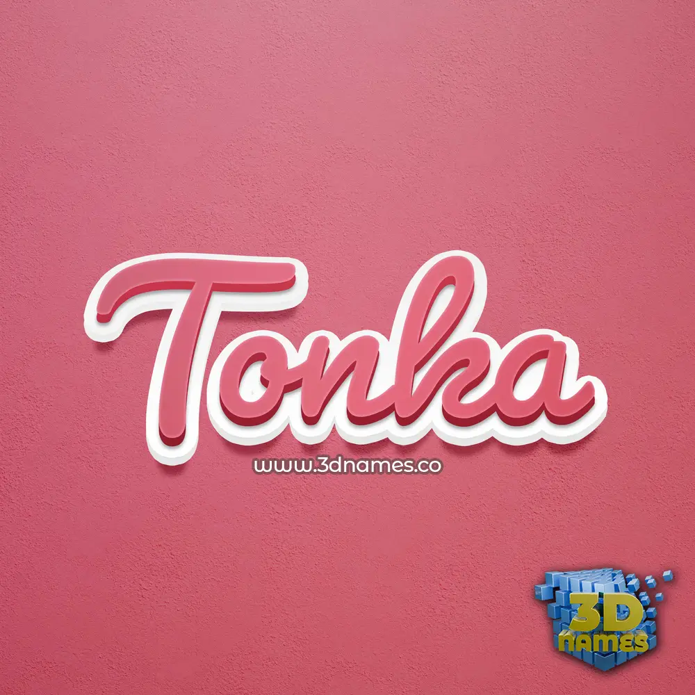 tonka in Red Scribble style - 3D name wallpaper