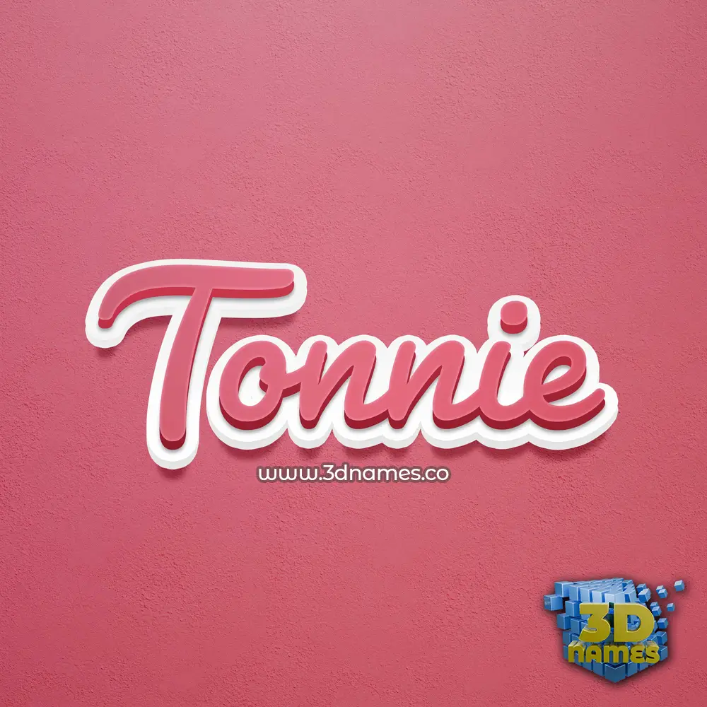 tonnie in Red Scribble style - 3D name wallpaper