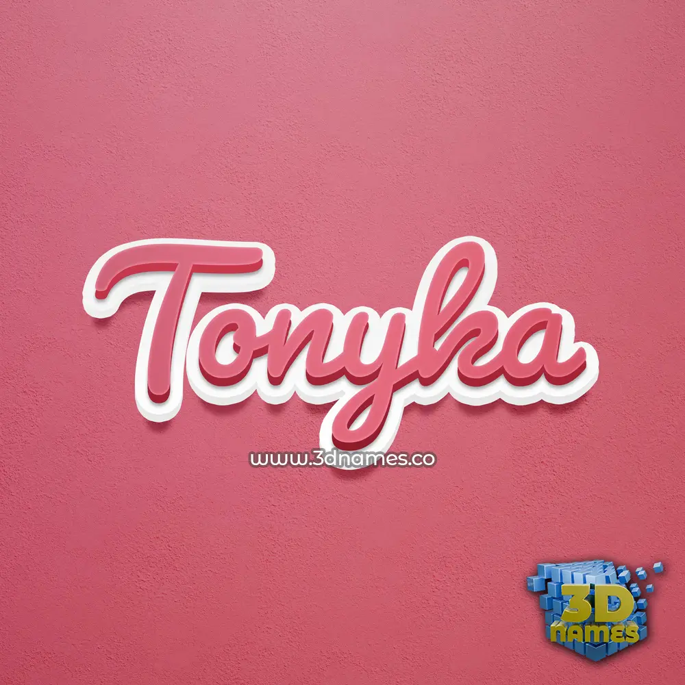 tonyka in Red Scribble style - 3D name wallpaper