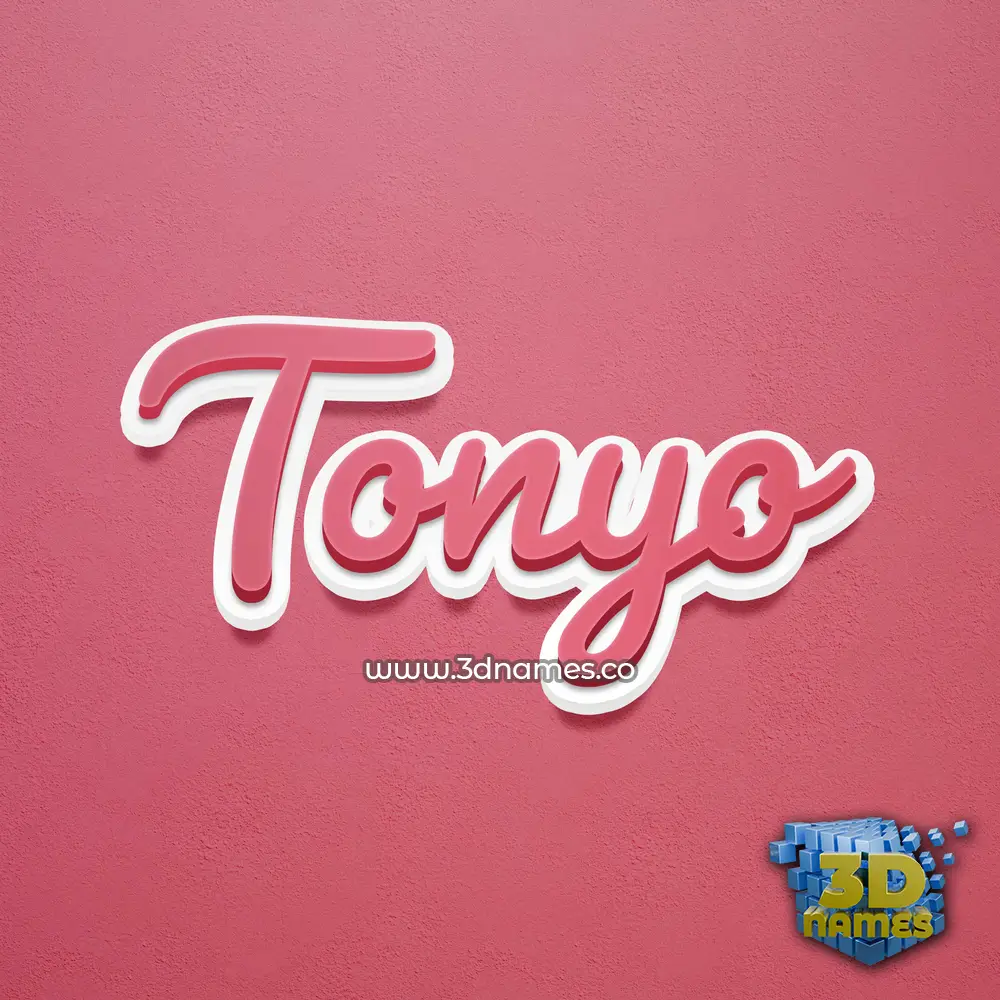 tonyo in Red Scribble style - 3D name wallpaper