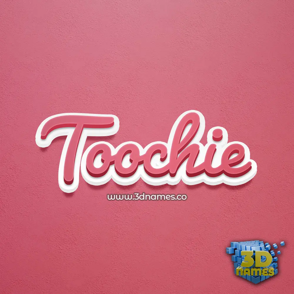 toochie in Red Scribble style - 3D name wallpaper