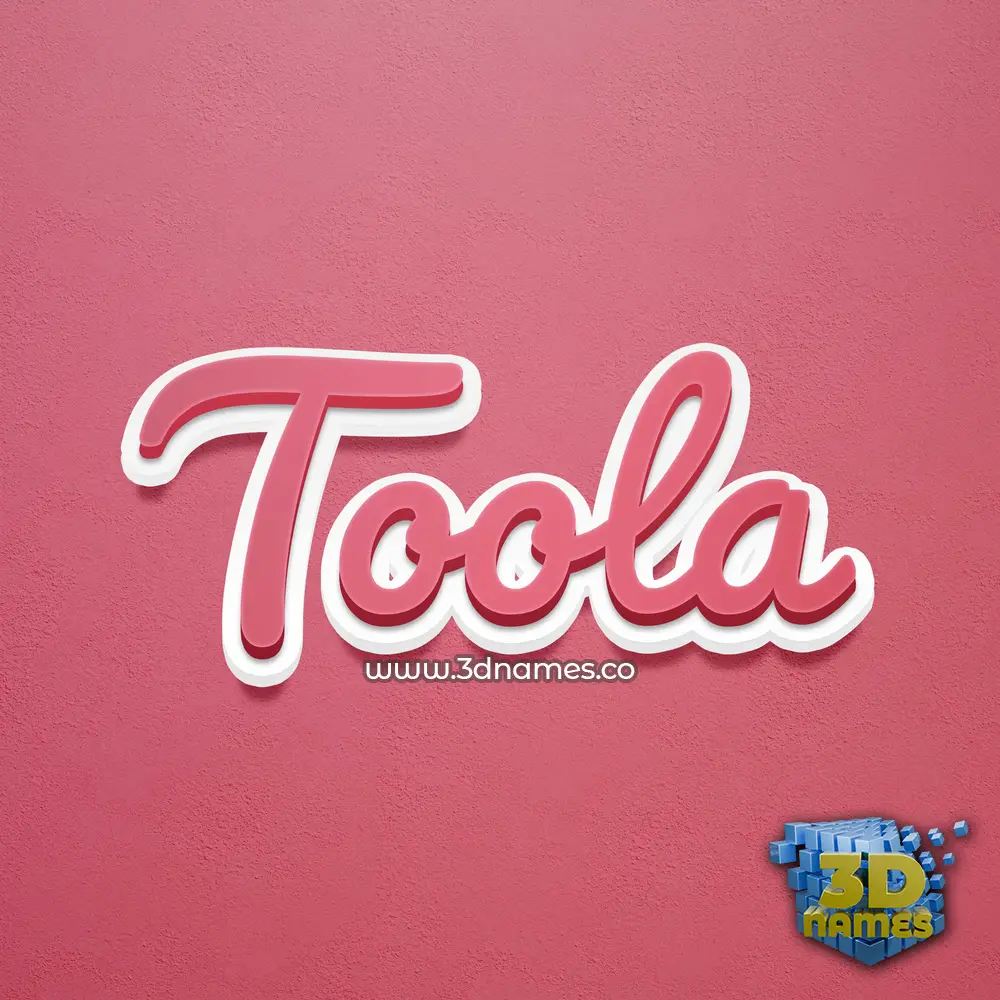 toola in Red Scribble style - 3D name wallpaper