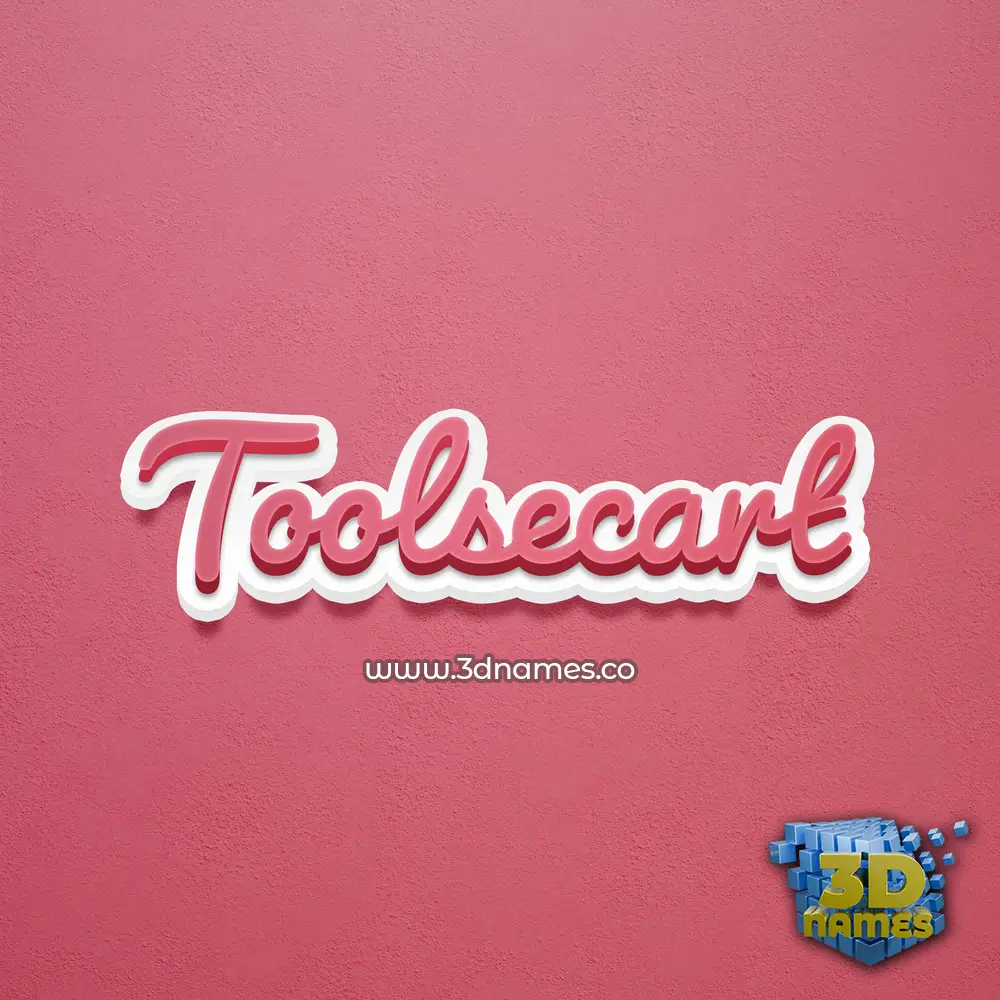 toolsecart in Red Scribble style - 3D name wallpaper
