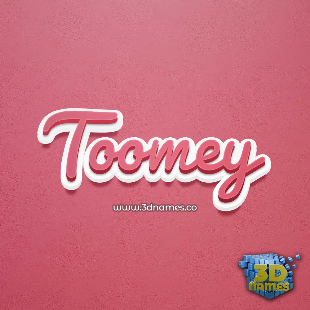 toomey in Red Scribble style - 3D name wallpaper