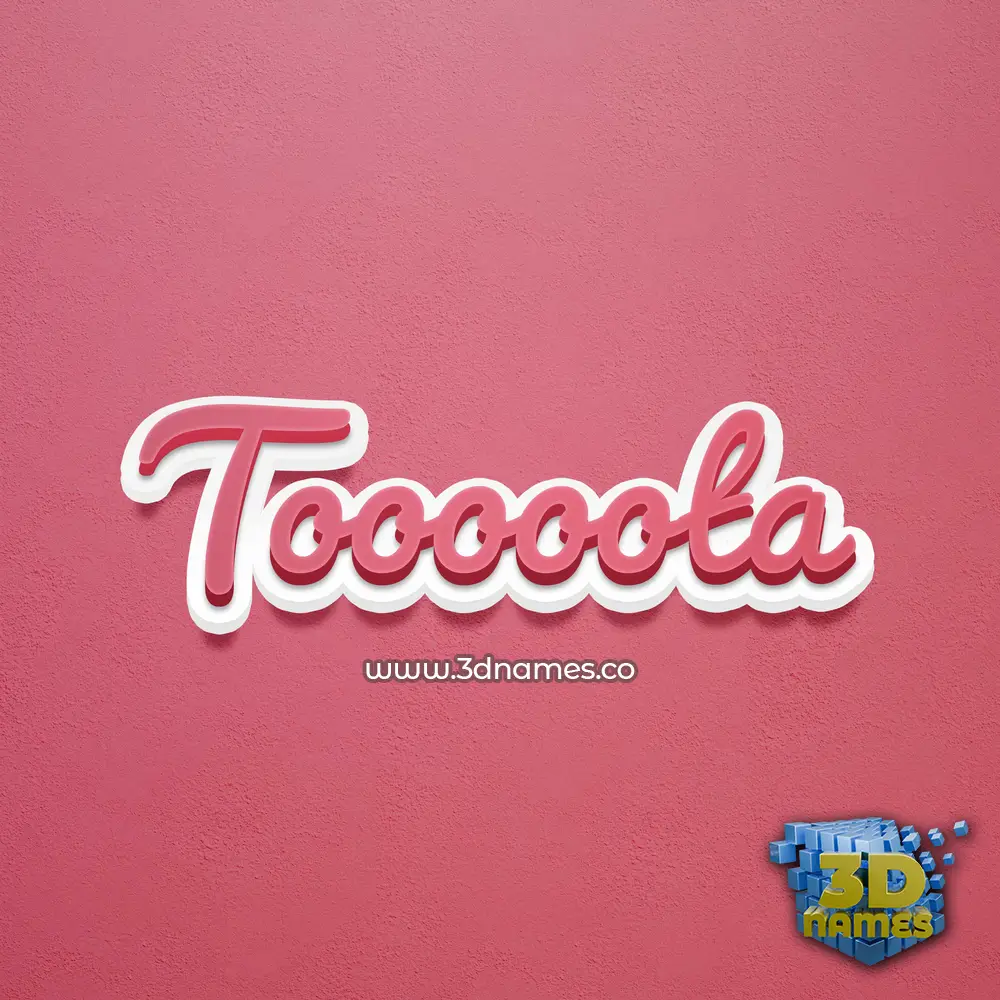 tooooota in Red Scribble style - 3D name wallpaper