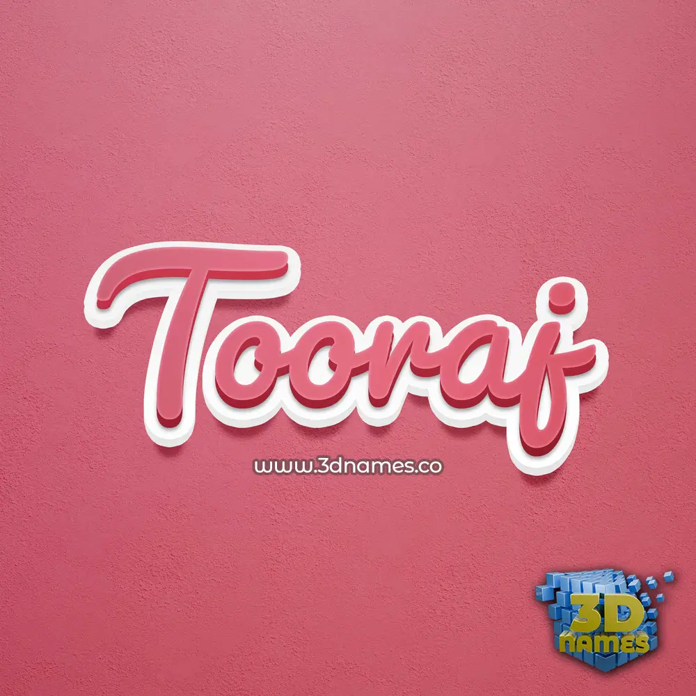 tooraj in Red Scribble style - 3D name wallpaper