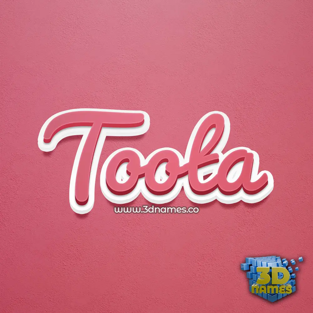 toota in Red Scribble style - 3D name wallpaper