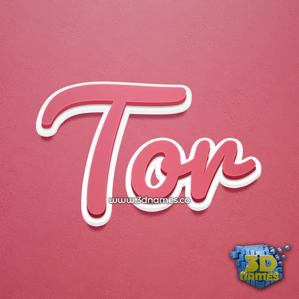 tor in Red Scribble style - 3D name wallpaper