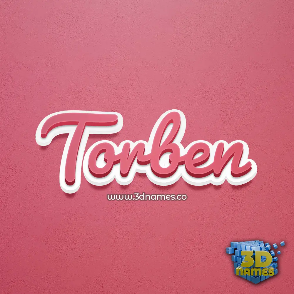 torben in Red Scribble style - 3D name wallpaper