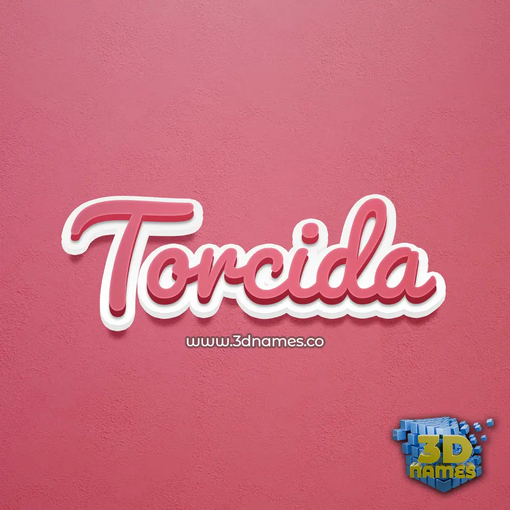 torcida in Red Scribble style - 3D name wallpaper