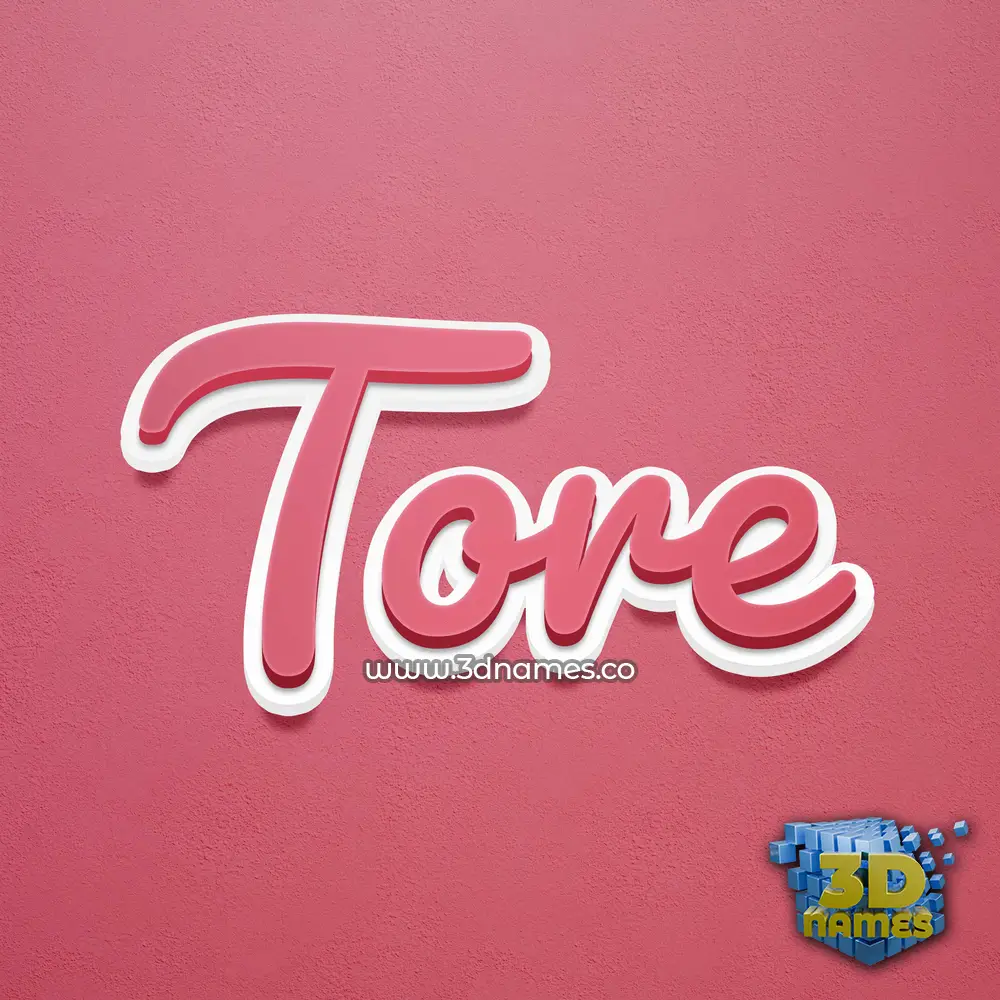 tore in Red Scribble style - 3D name wallpaper
