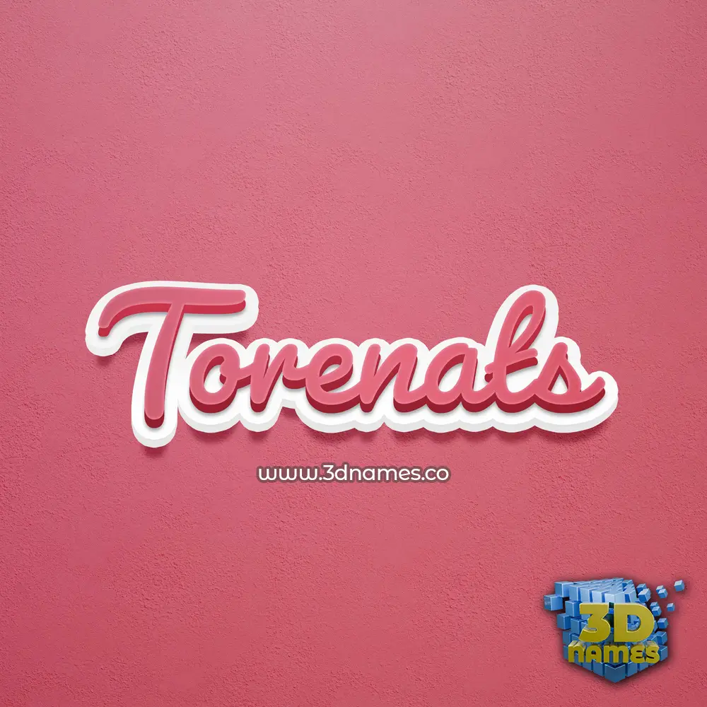 torenats in Red Scribble style - 3D name wallpaper