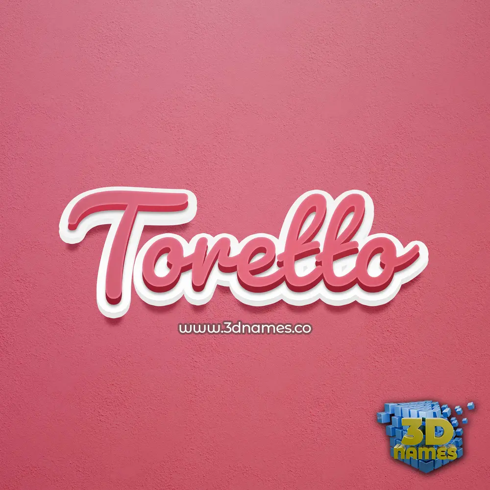 toretto in Red Scribble style - 3D name wallpaper