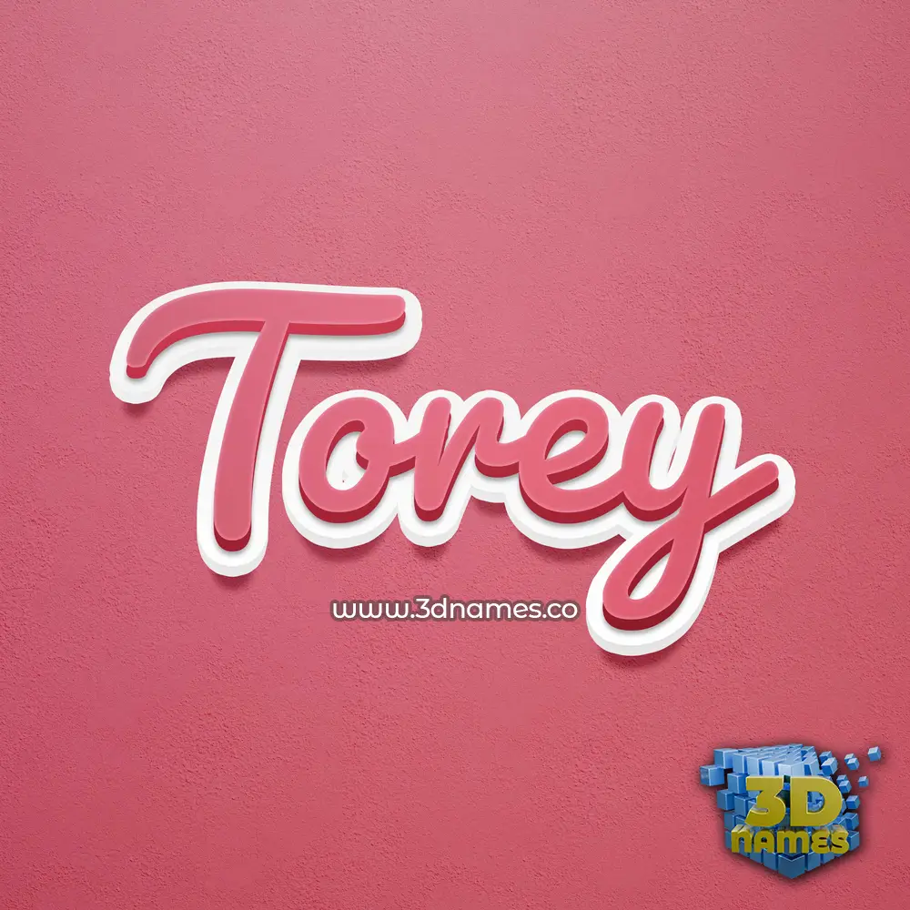 torey in Red Scribble style - 3D name wallpaper