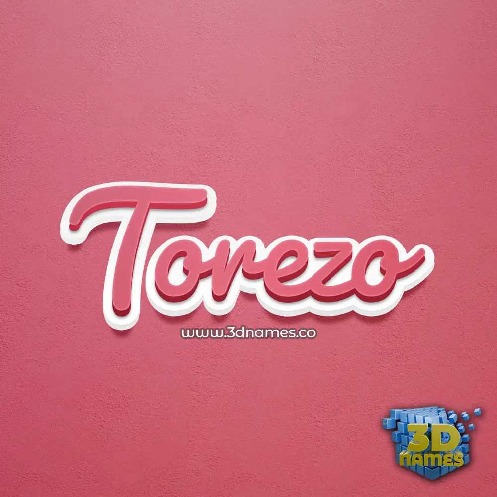 torezo in Red Scribble style - 3D name wallpaper