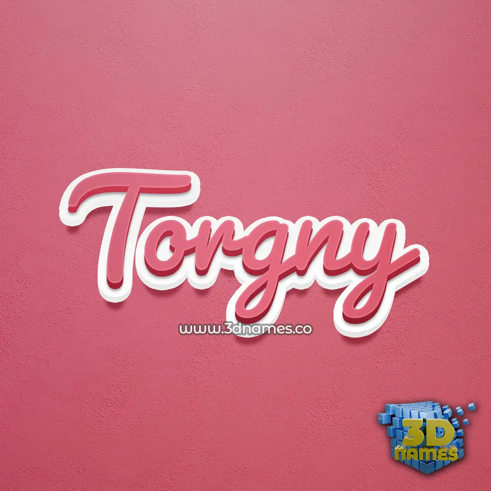 torgny in Red Scribble style - 3D name wallpaper