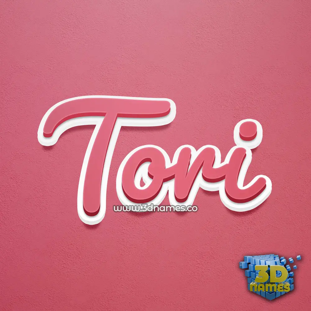 tori in Red Scribble style - 3D name wallpaper