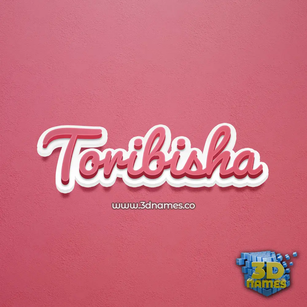 toribisha in Red Scribble style - 3D name wallpaper