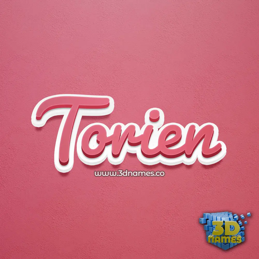 torien in Red Scribble style - 3D name wallpaper