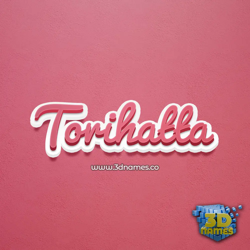 torihatta in Red Scribble style - 3D name wallpaper