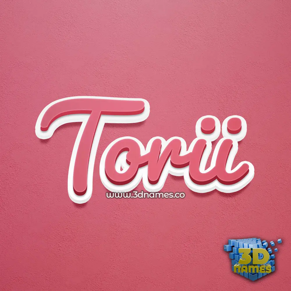 torii in Red Scribble style - 3D name wallpaper