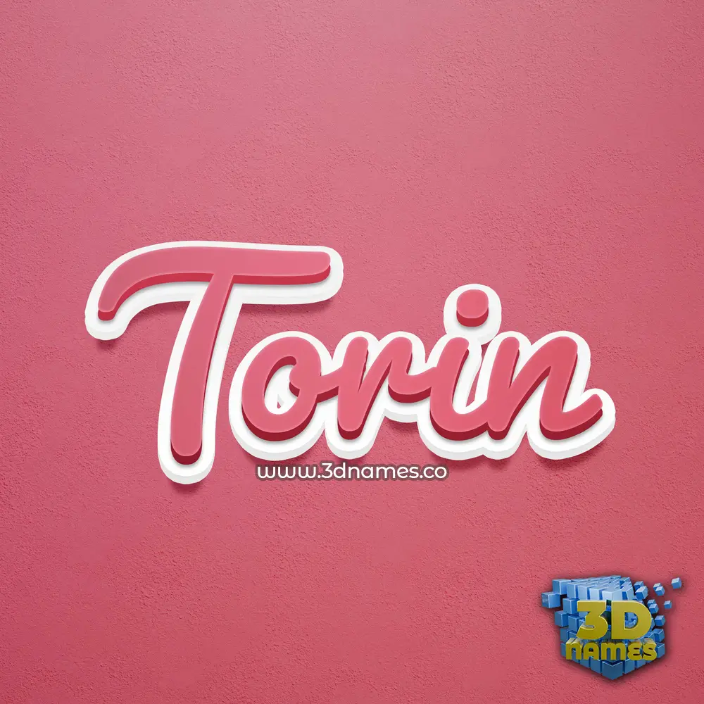 torin in Red Scribble style - 3D name wallpaper