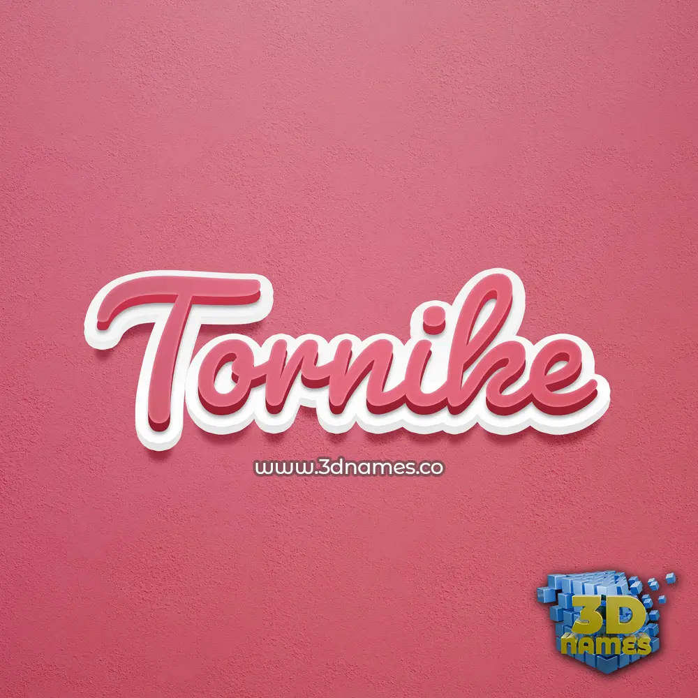 tornike in Red Scribble style - 3D name wallpaper